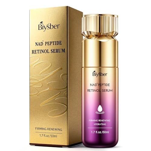 NAD+ Retinol Collagen Serum for Face: Anti-Aging Peptide Serum, Tightens Skin, Reduces Wrinkles & Fine Lines, Hydrating Serum for Radiant Glow 1.7 fl.oz