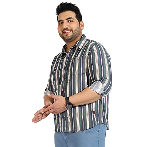 Image of CAHOOT Instafab Plus Men's Button Up Regular Fit Shirt for Casual Wear | Modern Clothing Shirt Crafted with Regular Sleeve, Comfort Fit & High-Performance for Everyday Wear