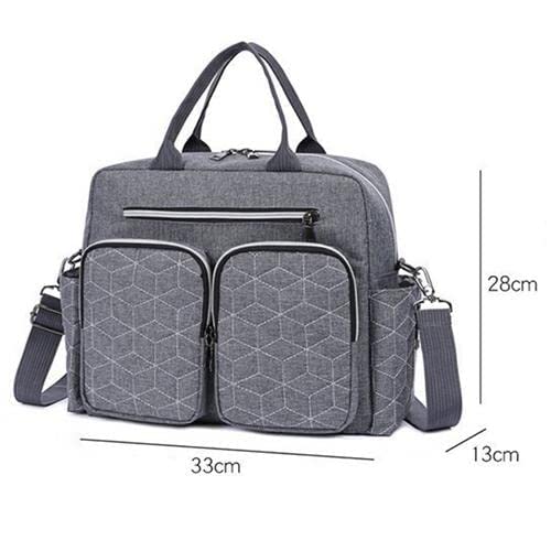 Cawevon Mommy Bags, Baby Diaper Bag, Durable And Practical Baby Bags For Boys Girls, Multifunctional Travel Diaper Handbag (Gray)