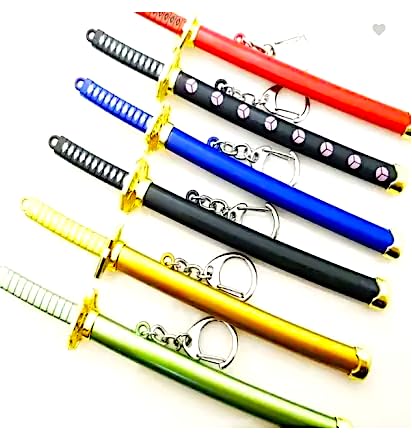 OFM Katana Keychain, Collectable Showpiece, Random Style & Color, Gift Keyring