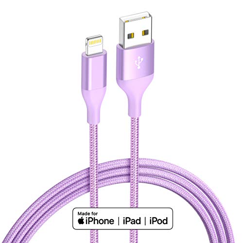 [Apple Mfi Certified] 4Colorful Lightning Cable 4Pack 6Ft Iphone Charger Nylon Braided Usb Charging Cord For Apple Charger, Iphone 13 12 11Pro Max Xs Xr X 8 7 6S 6 Plus Se 5S 5C Ipod Ipad #TOP3