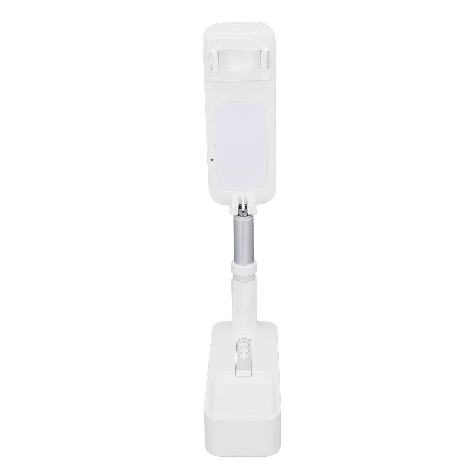 Alomejor Supporto estensibile per selfie pieghevole con luce LED per fotografia in diretta streaming, supporto per telefono ricaricabile senza fili, rotazione a 360°, per vlogging, viaggi, scrivania
