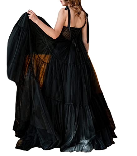 BATHGOWN Evening Dress for Women Long Formal Dresses Corset Spaghetti Strap Sweetheart Dressing Gown