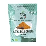 Harina de Algarroba Ecológica - 500g. Harina De Algarroba Sin Gluten Para Helados. Harina de Pulpa de Algarroba en Polvo. Raw Organic Carob Powder.