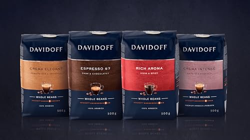 Image of Davidoff Rich Aroma Vivid & Spicy Whole Beans Coffee - 10 /12 Intensity - 100% Arabica - 500G