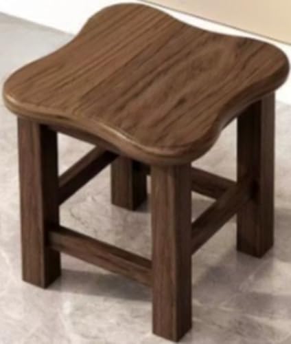 Ambety 椅子 木製 低い スツール 四角 子供用 腰掛け 玄関 足置き台 フットレスト 小さい台 フラワースタンド 花台 室内 組立簡単 ミニ ウッド (焼き直し色,30*30*30CM)