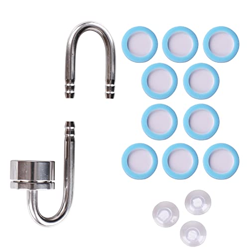 KONDAJI Aquarium CO2 Diffusor Zubehör Kohlendioxid Diffusor Generator Zerstäuber CO2 Regler mit 10 Stück Austauschbare Keramikscheibe für Aquarium Süßwasserfischpflanzen Cover