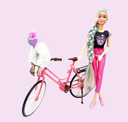Image of Lyla Alia Cycle Adventure Doll - 30 cm Doll with Bicycle, Backpack & Balloons | Outdoor Playset for Girls Age 3+