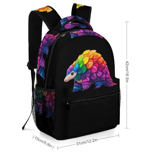 Colorful Pangolin Travel Backpack Laptop Backpack Computer Bag Lightweight Back Pack for Men And Women2