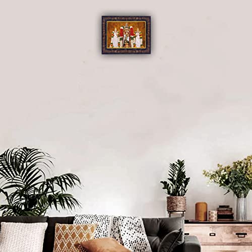 Image of Hawai Lord Venkateshwara Tirupati Balaji Lakshmi Photo Frame, Size-8.5x7inch | Engineered Wood Wall Hanging Home Decor Religious Frame | SFDI291BLKFRM