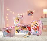Disney Princess 4 Piece Storage Set for Kids – Pop Up Hamper, Collapsible Storage Trunk & 2 Nesting Bins – Bedroom & Toy Organization Solution – Durable & Lightweight