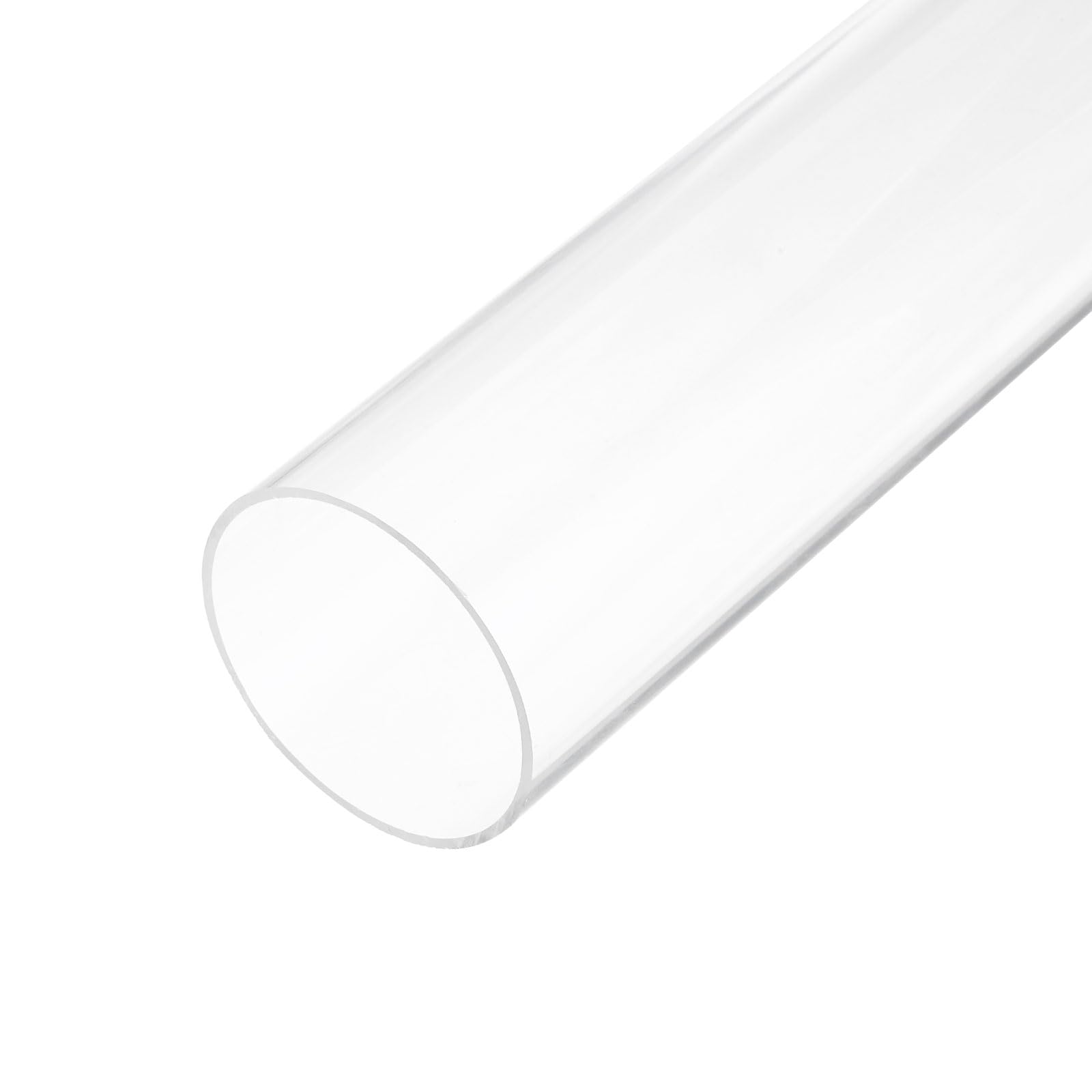 QUARKZMAN Przezroczysta rura PCW, średnica wewnętrzna 47 mm, średnica 50 mm, długość 305 mm, akrylowa rura z tworzywa sztucznego do lamp, lamp stojących, mebli
