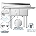 KoolMore - SB141611-12B3 2 Compartment Stainless Steel NSF Commercial Kitchen Prep & Utility Sink with 2 Drainboards - Bowl Size 14