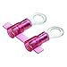 Panduit PNF18-4R-3K Reel Smart System Ring Terminals, Nylon Insulated, Funnel Entry, 22 - 18, AWG Wire Range, Red, #4 Stud Size, 0.03" Stock Thickness, 0.145" Max Insulation, 0.25" Width, 0.12" Center Hole Diameter, 0.78" Length (3000 Pieces Per Reel)