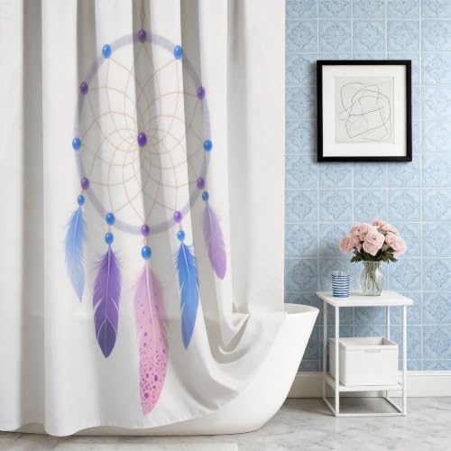Rideau de douche polyester imperméable avec anneaux pour baignoire 200x200 - 5
