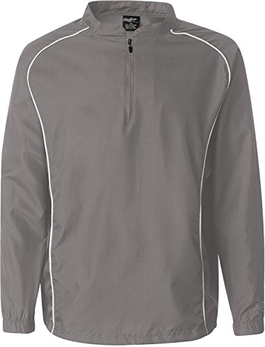 Rawlings ¼ Zip Dobby Pullover, XL, Steel
