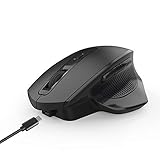 Wireless Mouse, Silent Click Games to Relieve and Prevent Carpal Tunnel Syndrome Precise Control to Receive Within 10m, Suitable for Pc Gaming Computer Laptops (Color : Black)