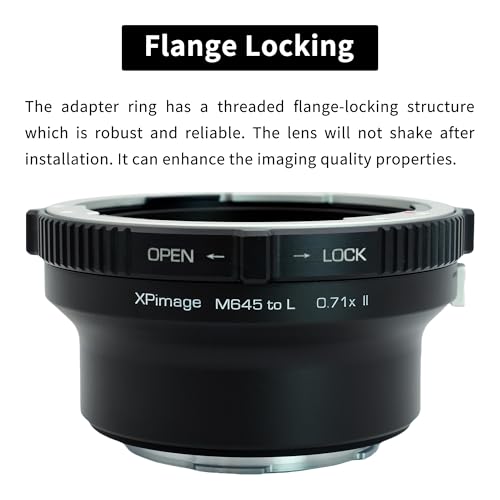 Ficha técnica XPIMAGE Adaptador reductor focal óptico M645 a L 0.71X compatible con lente Mamiya Phase Schneider 645 a cámara Leica SL Panasonic S5 Sigma fp L L-Mount - Fernando Cortés Ficha técnica XPIMAGE Adaptador reductor focal óptico M645 a L 0.71X compatible con lente Mamiya Phase Schneider 645 a cámara Leica SL Panasonic S5 Sigma fp L L-Mount - Fernando Cortés