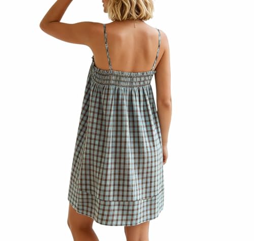 Image of Women Boho Floral Mini Cami Dress Spaghetti Strap Flowy Sling Dress Graphic Backless Summer Holiday Sundress