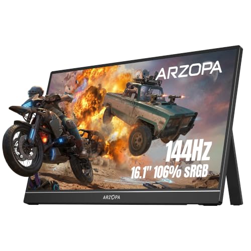 ARZOPA モバイルモニター 16.1インチ 100％ sRGB広色域 Amazon.co.jp: ARZOPA 16.1インチ ゲーミングモニター 144Hz モバイル