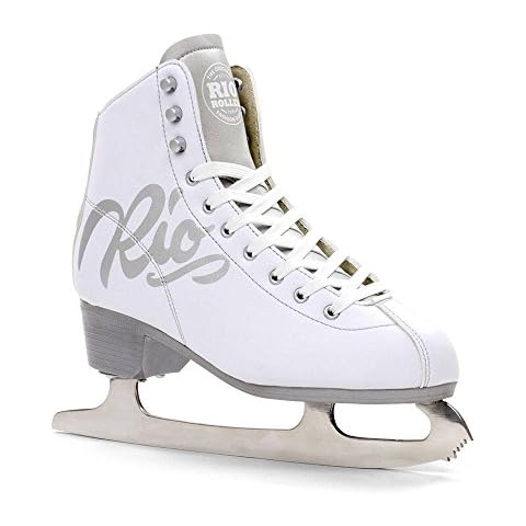 Rio Roller Script Ice Skates Ice Skates Unisex Children, Youth, RIO012, white (white), 37 Cover