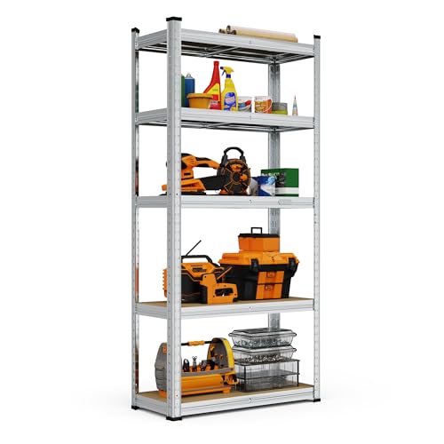 VonHaus Heavy Duty Garage Shelving Units, 5-Tier, 1.5m