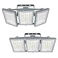 STASUN 2 Pack LED Flood Lights Outdoor, Max Series 300W 30000lm 6000K Daylight IP66 Waterproof, Commercial Parking Lot Lights, 3 Heads for Yard Street Stadium Outdoor Area Floodlight Security Light