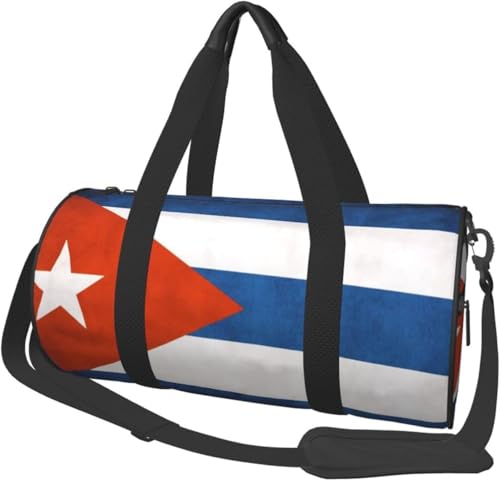 Cuban Flag Duffel Tote for Men and Women Backpacking Travel and Storage Shoulder Bag