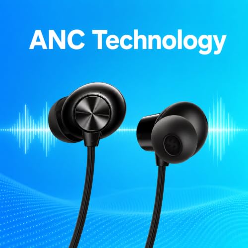 Image of Original Bullets Wireless Z3 Compatible with OnePlus Bluetooth in-Ear Neckband Earphones with Mic, 45dB ANC, 12.4mm Bass Drivers, 28H Battery
