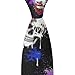 Men's Fashionable Red Rose Skull Purple Black Necktie - Durable Skinny Paisley Necktie for Meeting Office, Suit Accessories