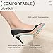 IDIFU Black High Heels Pumps Closed Toe Heels Women's Pumps Stiletto Pointed Toe Dress Shoes Wedding Prom Bridal Work Office Bride Trendy Dressy Comfortable Classic Pumps Shoes(Black Pu,8)