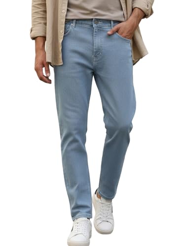 Image of Urbano Fashion Men's Straight Fit Washed Jeans Stretchable