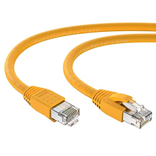 Cable Ethernet CAT8 1.52 m Amarillo RJ45 miniatura 4