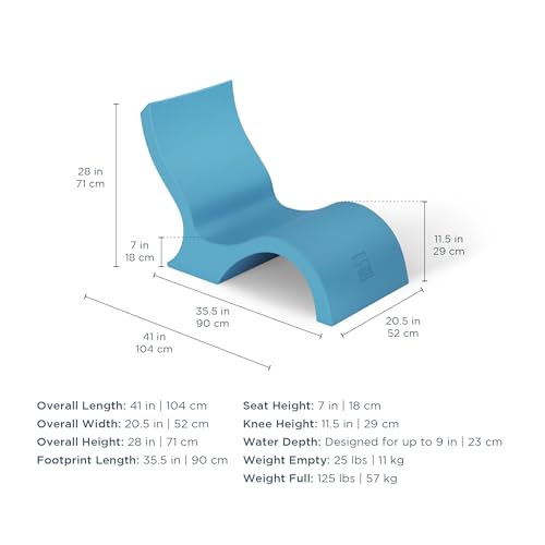 Image of Ledge Lounger Signature in-Pool Low Back Chair for 0-9 inch Water Depths (Set of 2) (Sandstone)