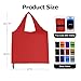 Criyar 1 Pack Foldable Shopping Bag, Waterproof Reusable Grocery Bag Holder,Tote Bags Nylon Bags(Red)