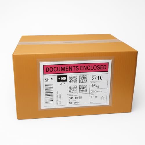 Image of Full Gumming Packing List Envelope 9.5x7 Inch A5 Size, Self-Adhesive Waterproof Document Pouch, Packing List Enclosed Invoice Sleeve for Shipping, Courier Use - Pack of 150 (241mm X 178mm)
