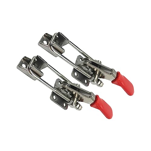 BUTIFULSIC 2 Pcs Toggle Latch Clamp Trunk Latch Desk Lock Clip Adjustable Lock Clip Office Desk Binder Organizer Cabinet Latch Refrigerator Locks Shower Shut off Valve To Clamp Deadbolt Hasp