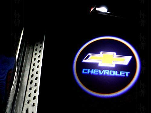 2Pcs for Chevrolet Car Door Lights Logo Projector, Universal Wireless Car Door Led Projector Lights, Upgraded Car Door Welcome Logo Projector Lights for Chevy All Car Models