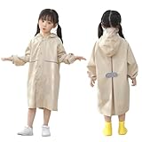 [Moerstar] レインコート キッズ レインポンチョ レインウェア ひも付きフード ランドセル対応 リュックを背負ったまま脱着できる 通園 通学 雨具 梅雨対策 子供用 男の子 女の子 学生 ゴム袖口 適応身長110～160cm 7色 (カーキ, 3XL)