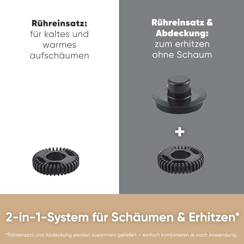 Severin Design Induktions-Milchaufschäumer, elektrischer Milchschäumer mit Edelstahlbehälter, kaltes und warmes Aufschäumen, Schokoladen-Funktion, geeignet für vegane Milch, Aesthetic, beige, SM 3589