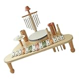 Tsophreniq Hölzernes Kindertrommel und Xylophon Musikspielzeugset für kreatives Spielen, Geburtstagsgeschenk, pädagogisches Baby Musical für Babys