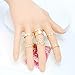 Produktbild Deniferymakeup Gold Knuckle Ringe Love Ringe (Set von 6 Stück)