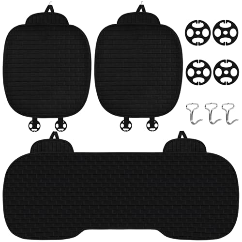 3 Stück Autositzauflage für vorder rückbank, Leinen atmungsaktiv...