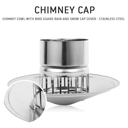 Chapeau de cheminee rond inox 125mm etanche pour conduit - 7