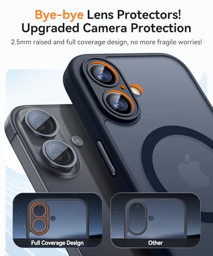 Image of CANSHN Magnetic for iPhone 17 Case, Upgraded [Full Camera Protection] [Compatible with Magsafe] [Translucent Matte] Shockproof Protective Phone Case for iPhone 17 - Black
