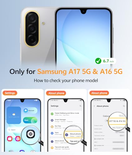 Image of FNTCASE for Galaxy A17 /A16 5G Phone Case: for Samsung A17 Cases [Compatible with Magsafe] [Screen Protector] Matte Translucent Military Grade Protection for Samsung A 17 & A 16 4G Cover - Light Blue