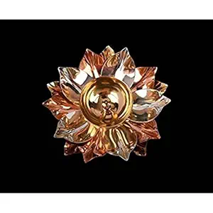 Brass Gallery Copper, Brass & Silver Flower Patti Diya Large Size