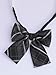 JCOPGWI Women's Classic Plaid Bow Tie School Uniform Costume Adjustable Pre-Tied Bowtie Grey Plaid