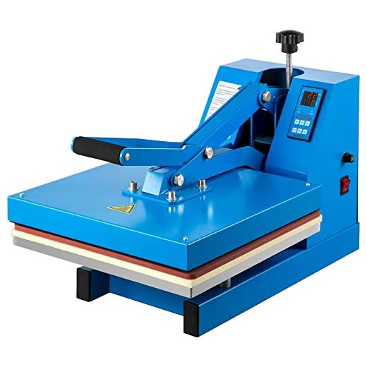 VEVOR Heat Press 15X15 Inch Heat Press Machine Industrial Quality Power T Shirt Heat Press Sublimation Machine Clamshell Heat Press Machine for T Shirts (Blue)