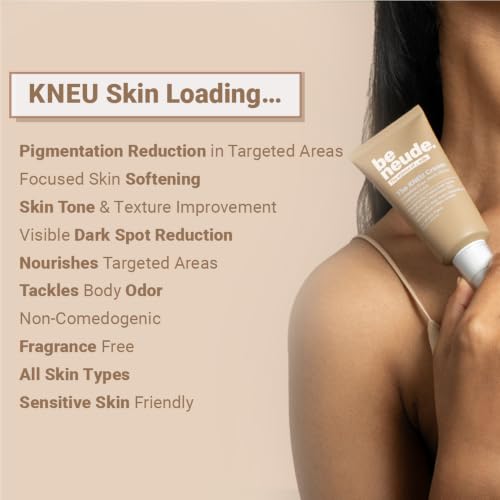 Image of Be Neude KNEU Knee, Neck, Elbow & Underarm Depigmentation 50ml Cream for Targeted Care, Powered by Lactic Acid, Kojic Acid, Glycolic Acid for All Skin Types